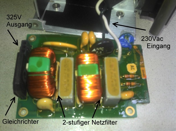 Netzfilter und Gleichrichter