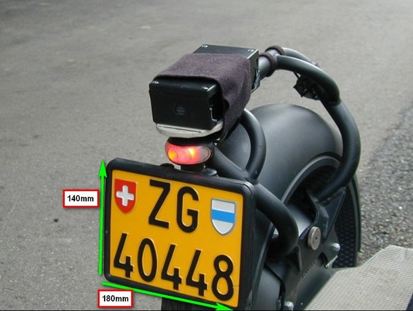 montiert an einem extrem abgespekten &quot;Swiss-Road-Kit&quot;, ein provisorischer Eigenbau